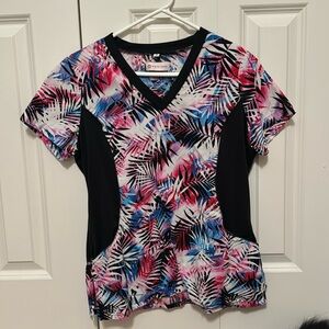 White Cross tropical scrub top